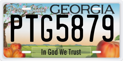 GA license plate PTG5879