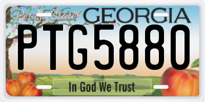 GA license plate PTG5880