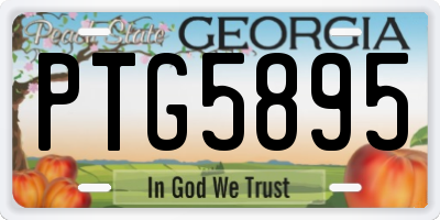 GA license plate PTG5895