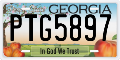 GA license plate PTG5897