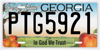 GA license plate PTG5921