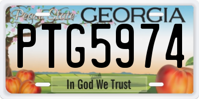 GA license plate PTG5974