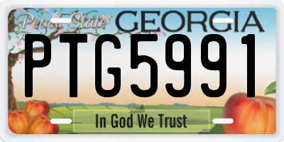 GA license plate PTG5991