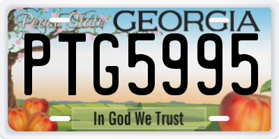 GA license plate PTG5995