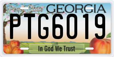 GA license plate PTG6019