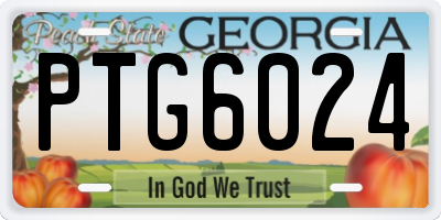 GA license plate PTG6024