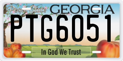 GA license plate PTG6051