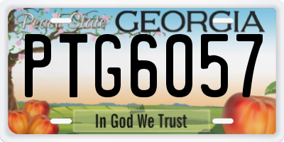 GA license plate PTG6057