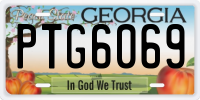 GA license plate PTG6069