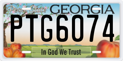 GA license plate PTG6074
