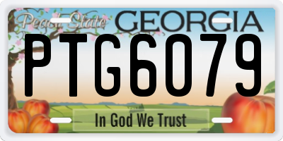 GA license plate PTG6079