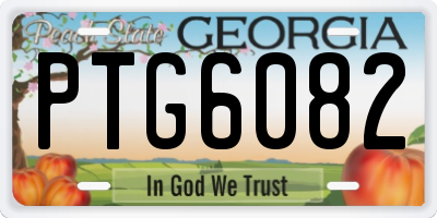 GA license plate PTG6082
