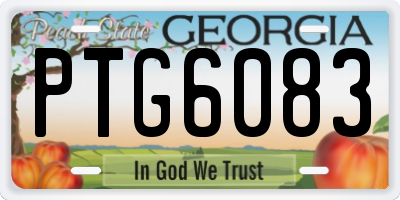 GA license plate PTG6083
