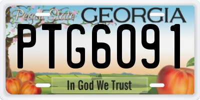 GA license plate PTG6091