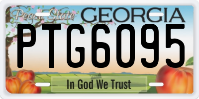 GA license plate PTG6095