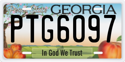 GA license plate PTG6097