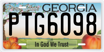 GA license plate PTG6098