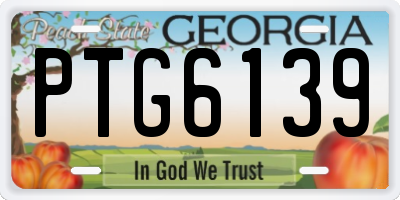 GA license plate PTG6139