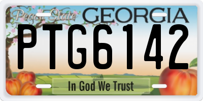 GA license plate PTG6142