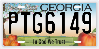 GA license plate PTG6149