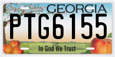 GA license plate PTG6155
