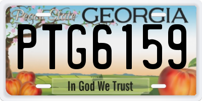 GA license plate PTG6159