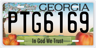 GA license plate PTG6169