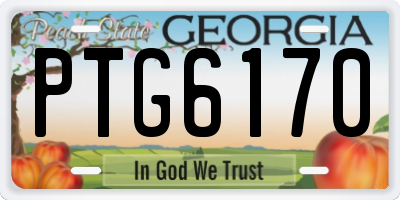 GA license plate PTG6170