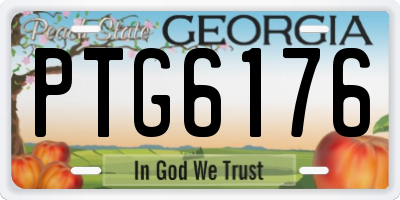 GA license plate PTG6176