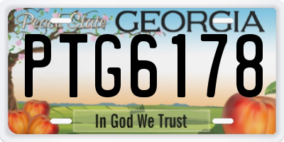 GA license plate PTG6178