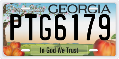 GA license plate PTG6179