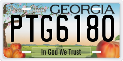 GA license plate PTG6180