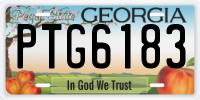 GA license plate PTG6183