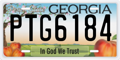 GA license plate PTG6184