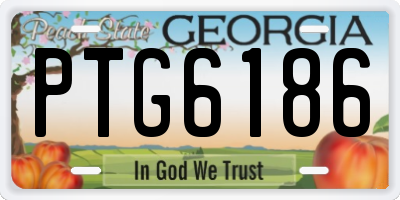 GA license plate PTG6186