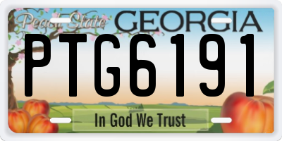GA license plate PTG6191