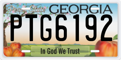 GA license plate PTG6192