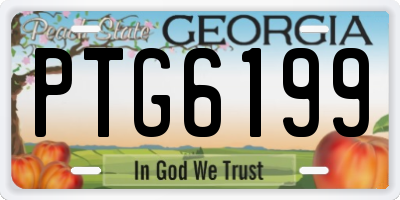 GA license plate PTG6199