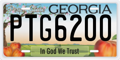 GA license plate PTG6200