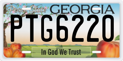 GA license plate PTG6220