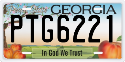GA license plate PTG6221