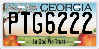 GA license plate PTG6222