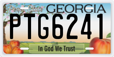 GA license plate PTG6241