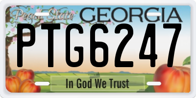 GA license plate PTG6247