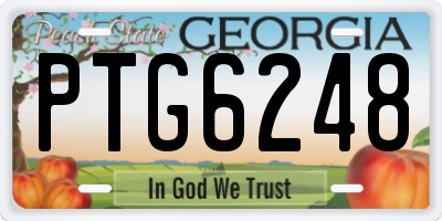 GA license plate PTG6248
