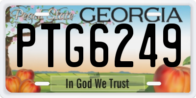 GA license plate PTG6249