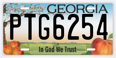 GA license plate PTG6254