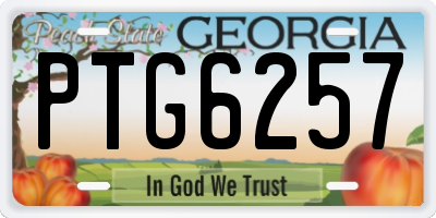 GA license plate PTG6257