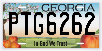 GA license plate PTG6262