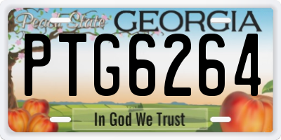GA license plate PTG6264